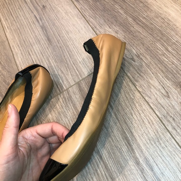 J.Crew Tan & Black Patent Cap Toe Ballet Flats - Picture 11 of 16